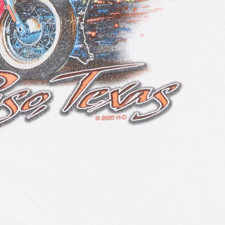 Harley-Davidson Motorcycle Bike T-shirt, Men's Size L cotton white type Vintage Second Hand