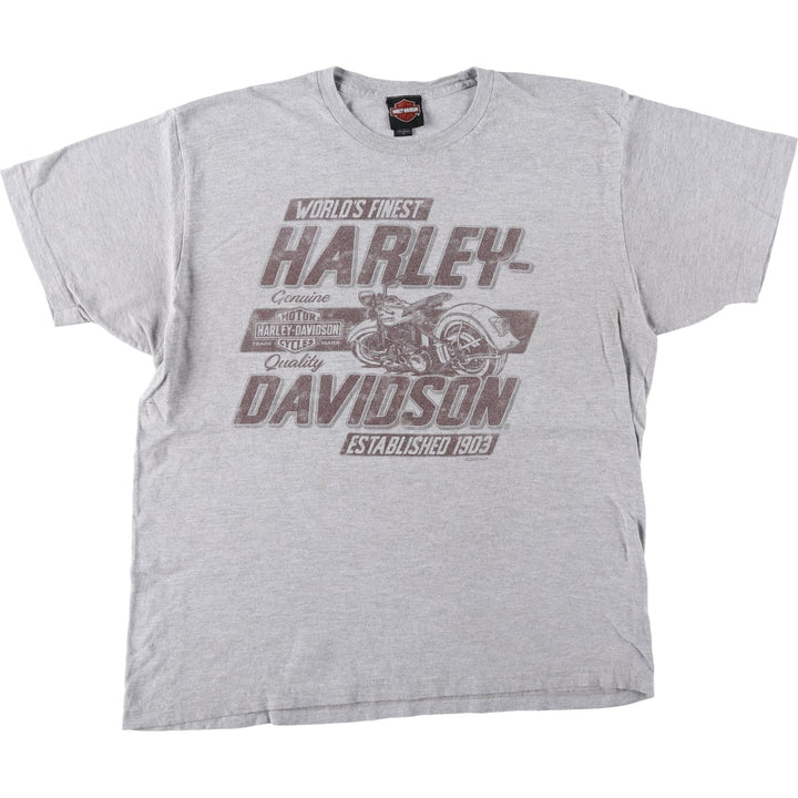 Harley-Davidson Motorcycle Bike T-shirt, Men's XL size cotton gray type Vintage Second Hand