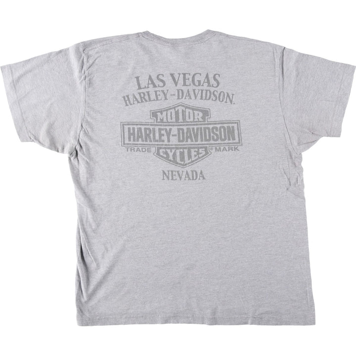 Harley-Davidson Motorcycle Bike T-shirt, Men's XL size cotton gray type Vintage Second Hand