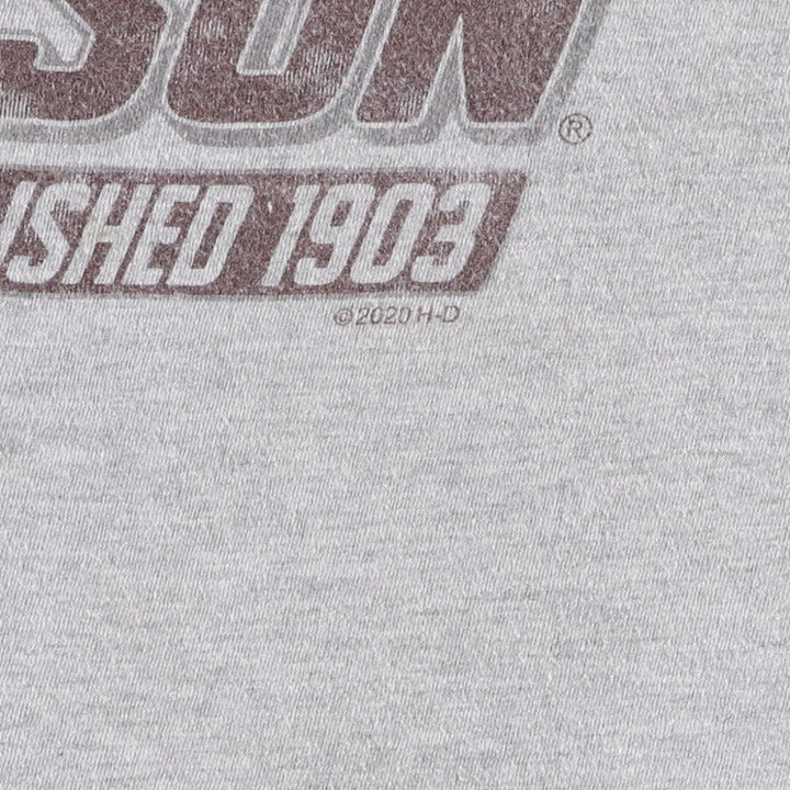 Harley-Davidson Motorcycle Bike T-shirt, Men's XL size cotton gray type Vintage Second Hand
