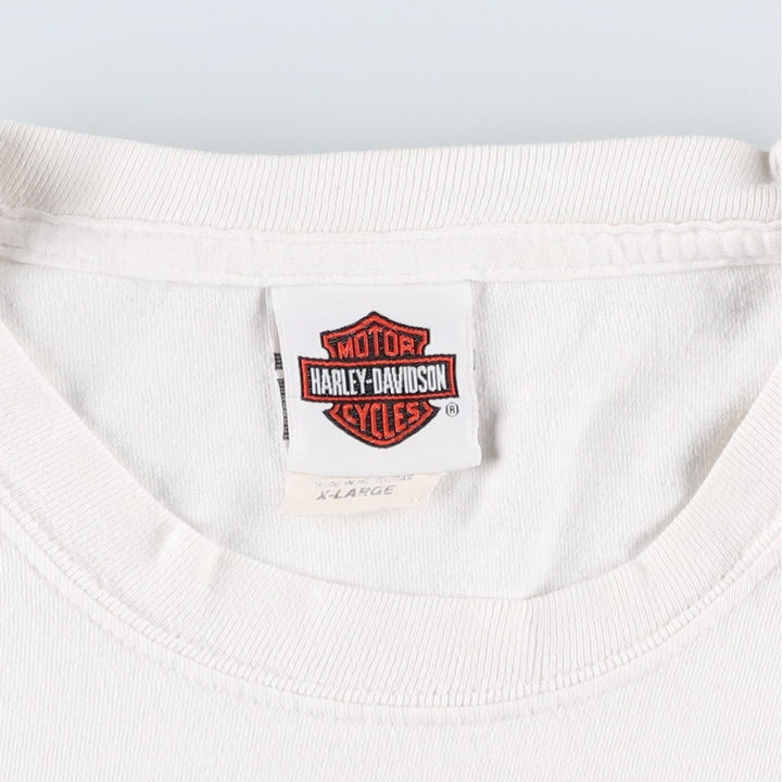 Harley-Davidson Motorcycle Bike T-shirt, Men's XL size cotton white type Vintage Second Hand