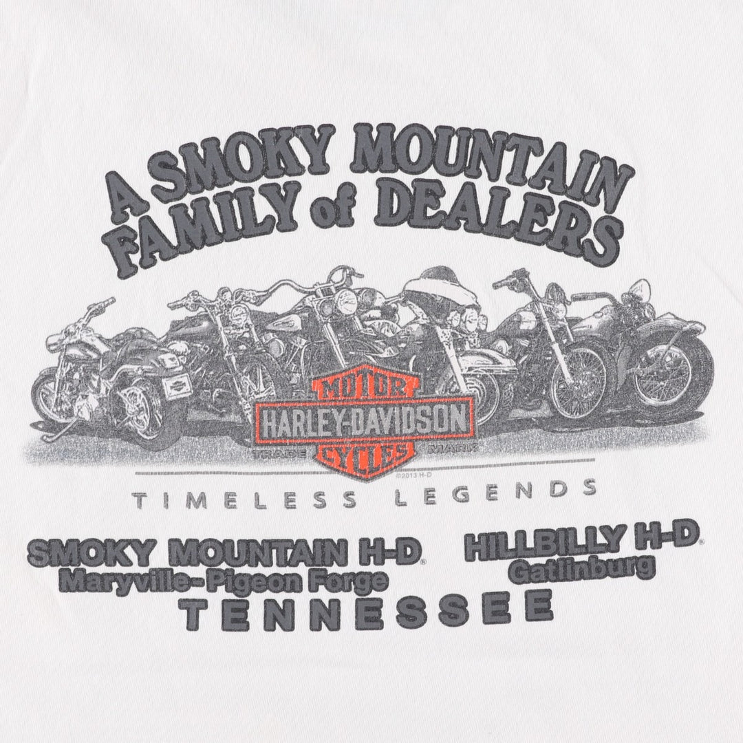 Harley-Davidson Motorcycle Bike T-shirt, Men's XL size cotton white type Vintage Second Hand