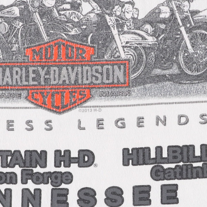 Harley-Davidson Motorcycle Bike T-shirt, Men's XL size cotton white type Vintage Second Hand