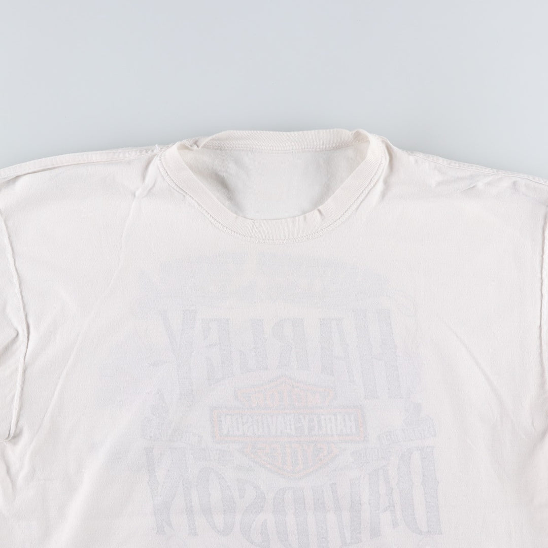 Harley-Davidson Motorcycle Bike T-shirt, Men's XL size cotton white type Vintage Second Hand