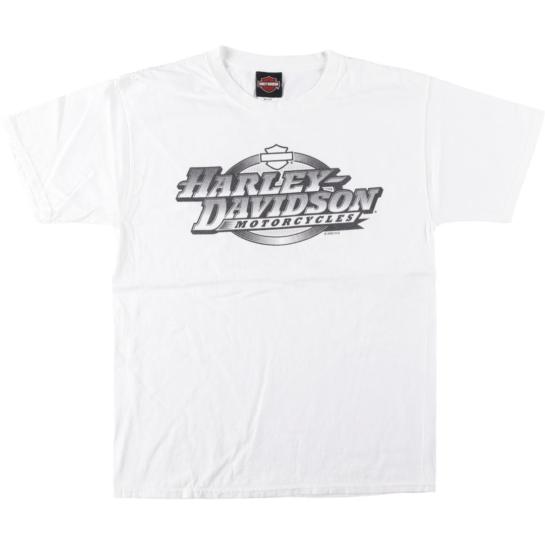 Harley-Davidson Motorcycle Bike T-shirt, Men's Medium cotton white type Vintage Second Hand