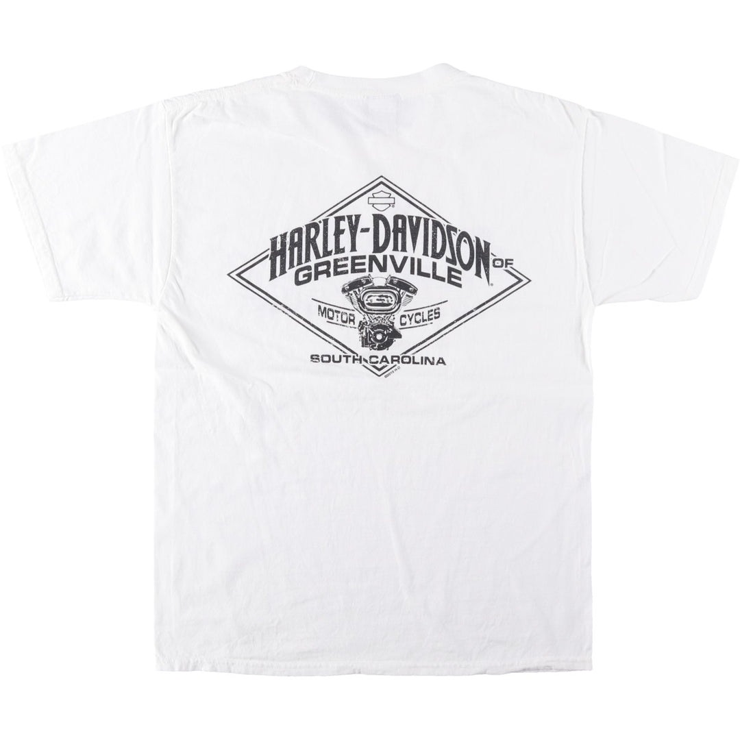 Harley-Davidson Motorcycle Bike T-shirt, Men's Medium cotton white type Vintage Second Hand