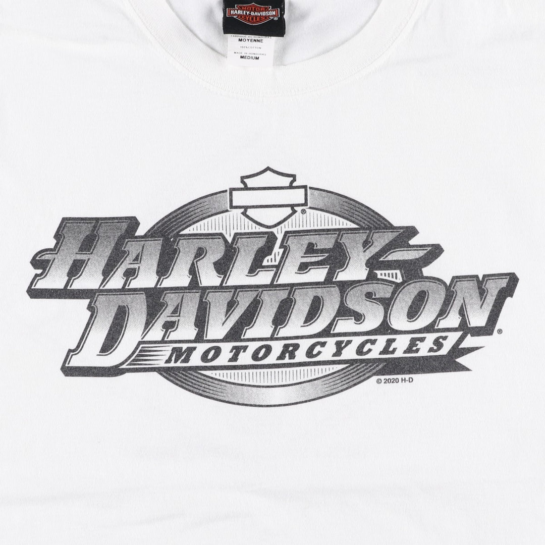 Harley-Davidson Motorcycle Bike T-shirt, Men's Medium cotton white type Vintage Second Hand