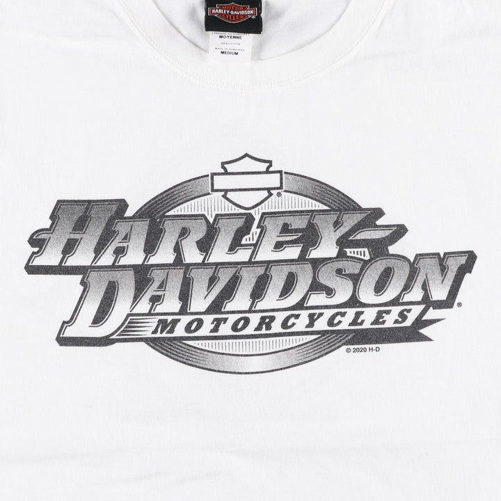 Harley-Davidson Motorcycle Bike T-shirt, Men's Medium cotton white type Vintage Second Hand