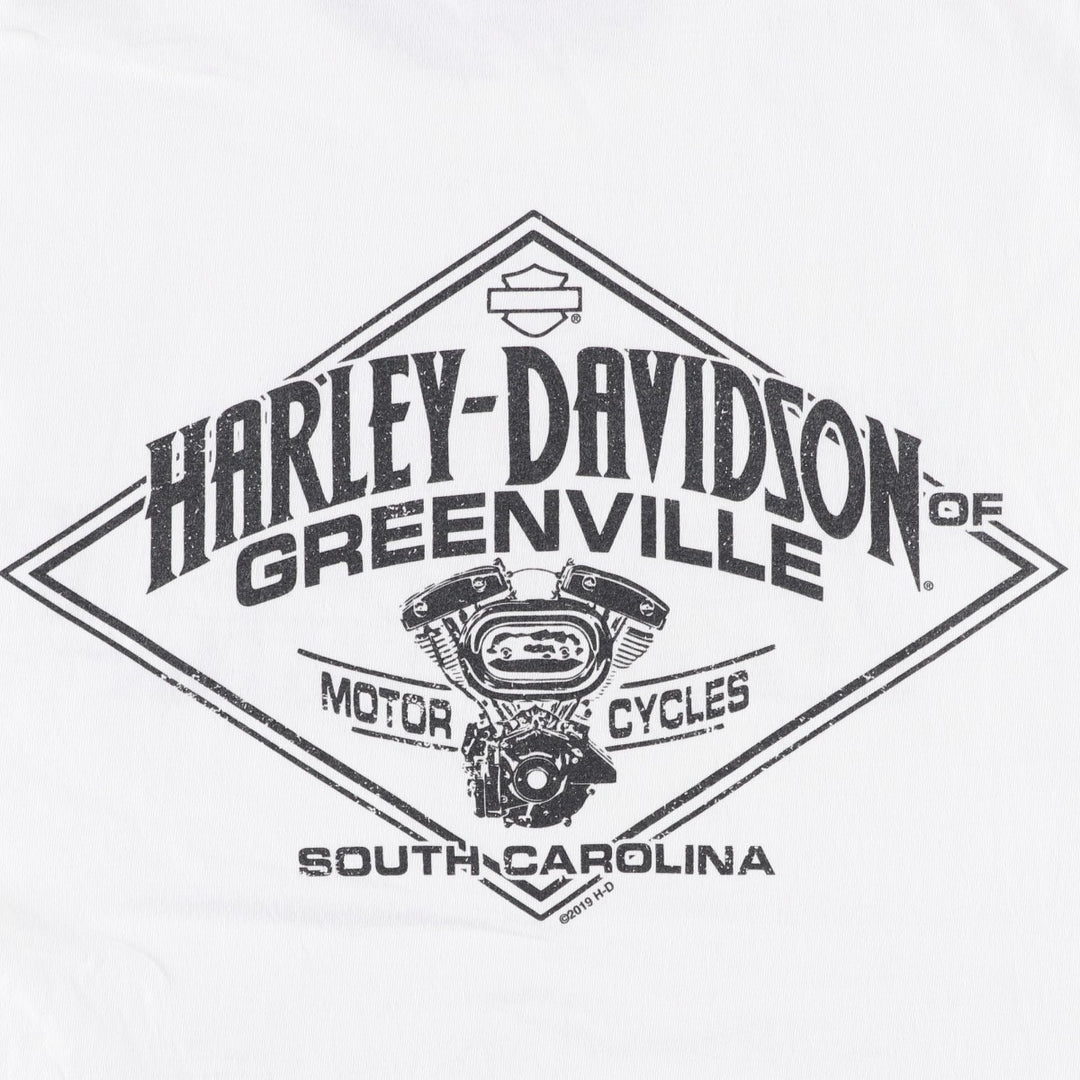 Harley-Davidson Motorcycle Bike T-shirt, Men's Medium cotton white type Vintage Second Hand