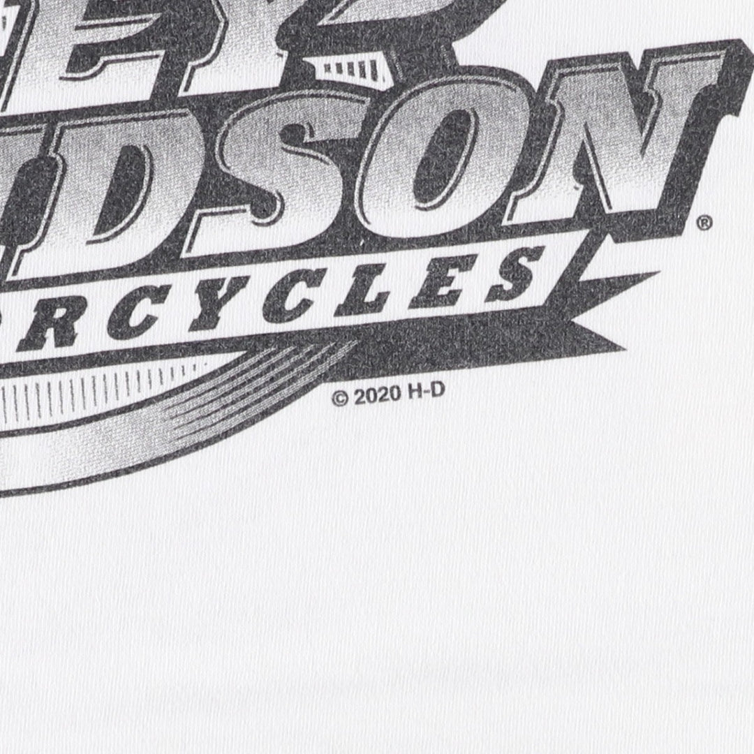 Harley-Davidson Motorcycle Bike T-shirt, Men's Medium cotton white type Vintage Second Hand