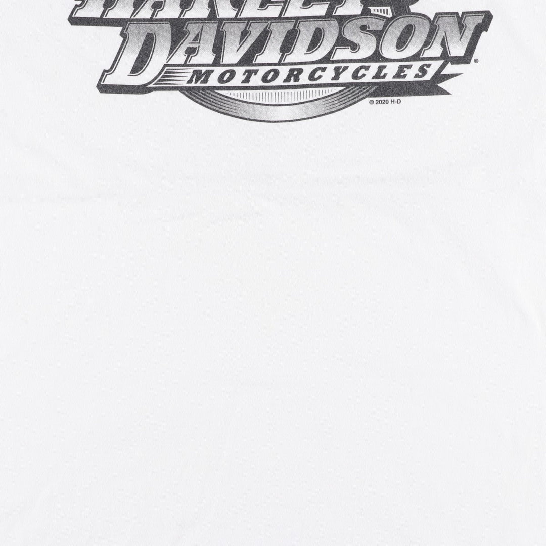 Harley-Davidson Motorcycle Bike T-shirt, Men's Medium cotton white type Vintage Second Hand
