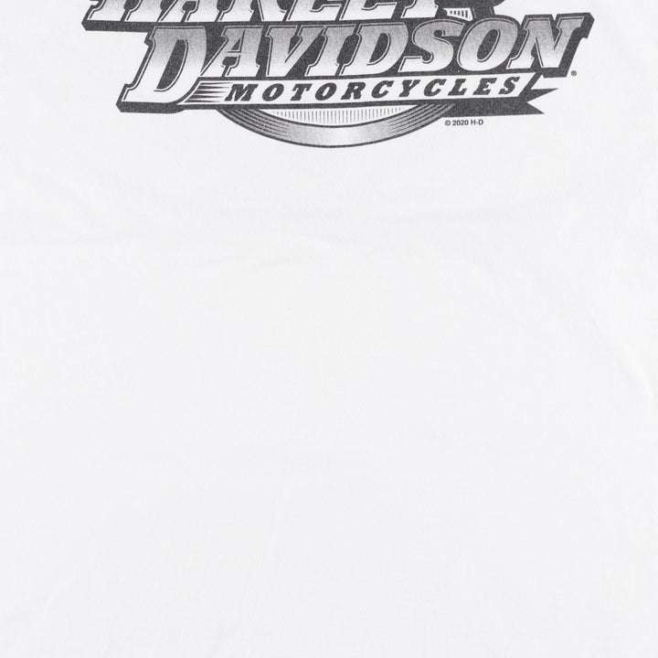 Harley-Davidson Motorcycle Bike T-shirt, Men's Medium cotton white type Vintage Second Hand