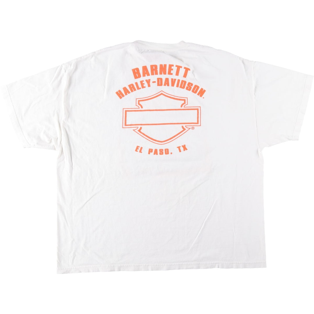 Harley-Davidson Motorcycle T-Shirt, Men's Size XXXL (approx.), Vintage cotton white type Vintage Second Hand