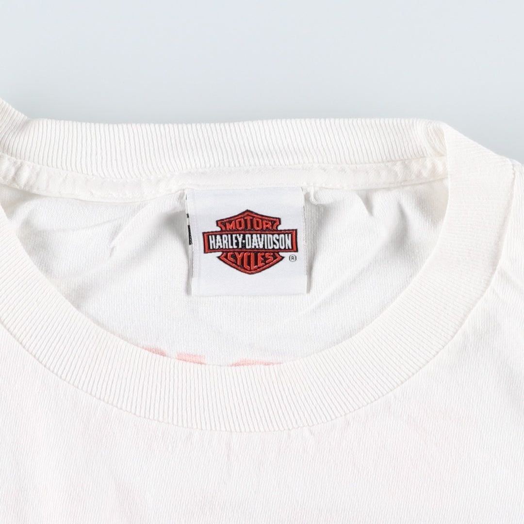 Harley-Davidson Motorcycle T-Shirt, Men's Size XXXL (approx.), Vintage cotton white type Vintage Second Hand