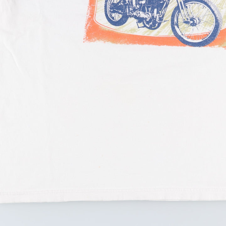 Harley-Davidson Motorcycle T-Shirt, Men's Size XXXL (approx.), Vintage cotton white type Vintage Second Hand