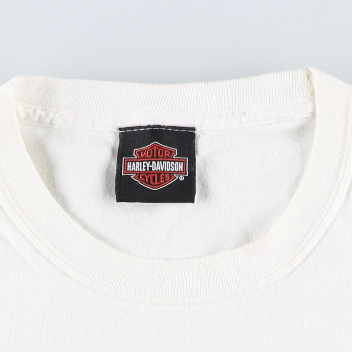 Harley-Davidson Eagle Pattern Motorcycle Bike T-shirt Men's XL cotton white type Vintage Second Hand