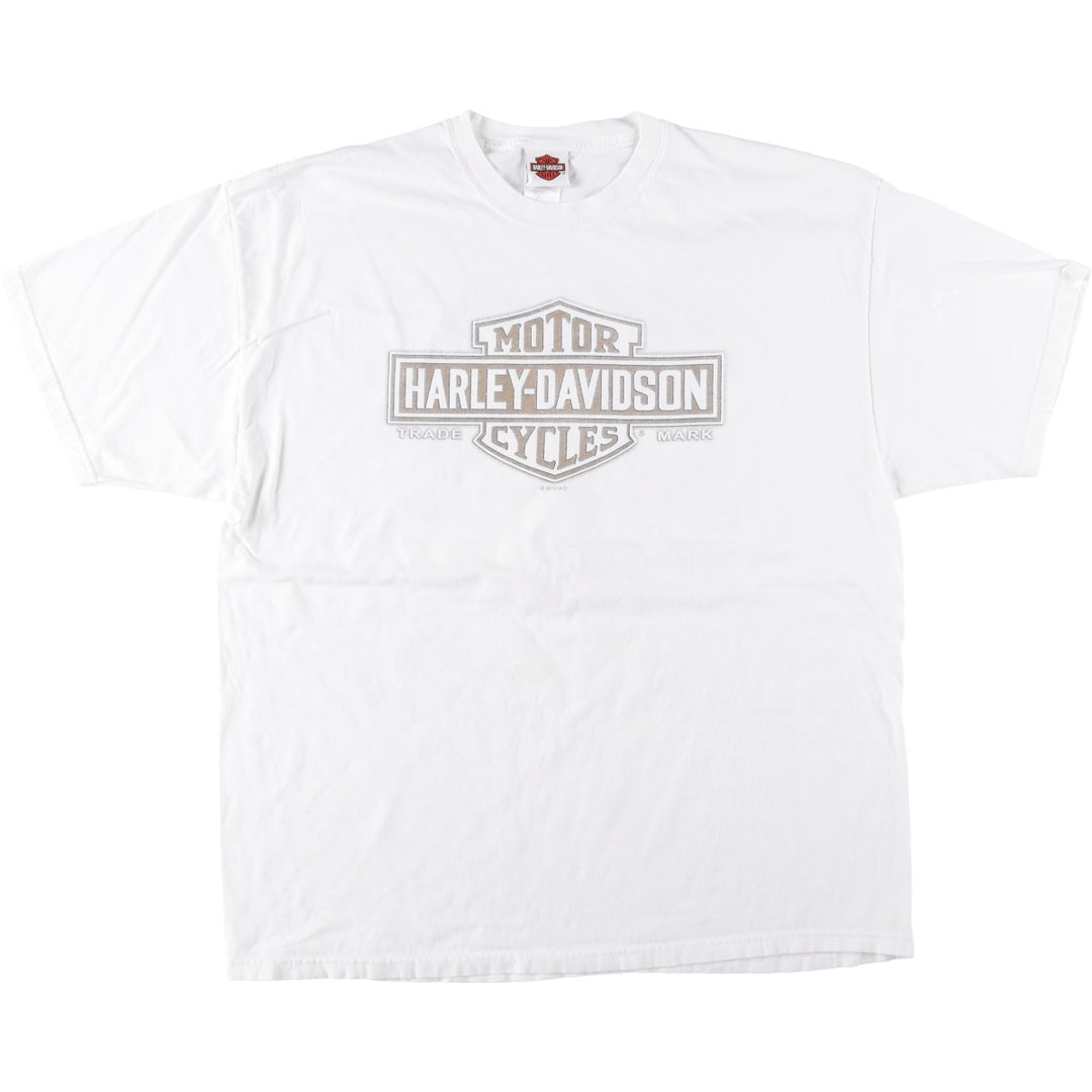Harley-Davidson Motorcycle Bike T-shirt Made in USA Men's XXL cotton white type Vintage Second Hand