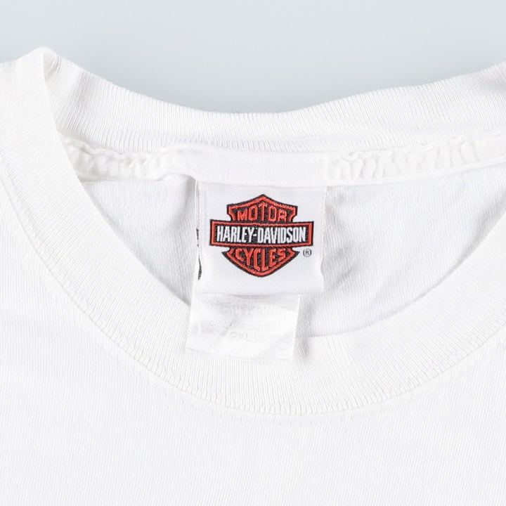 Harley-Davidson Motorcycle Bike T-shirt Made in USA Men's XXL cotton white type Vintage Second Hand