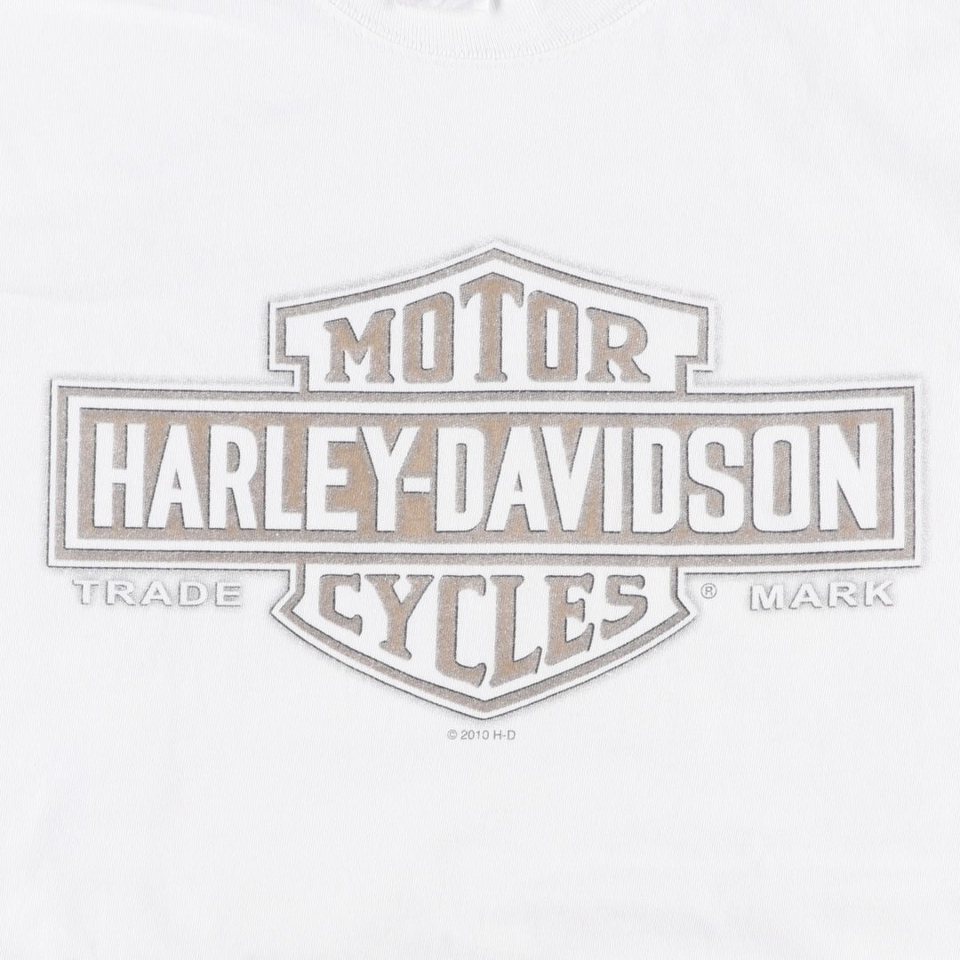 Harley-Davidson Motorcycle Bike T-shirt Made in USA Men's XXL cotton white type Vintage Second Hand