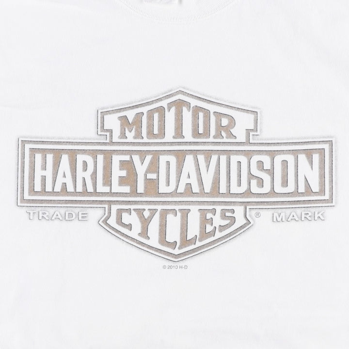 Harley-Davidson Motorcycle Bike T-shirt Made in USA Men's XXL cotton white type Vintage Second Hand