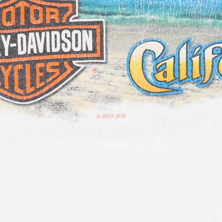Harley-Davidson Motorcycle Bike T-shirt Made in USA Men's XXL cotton white type Vintage Second Hand