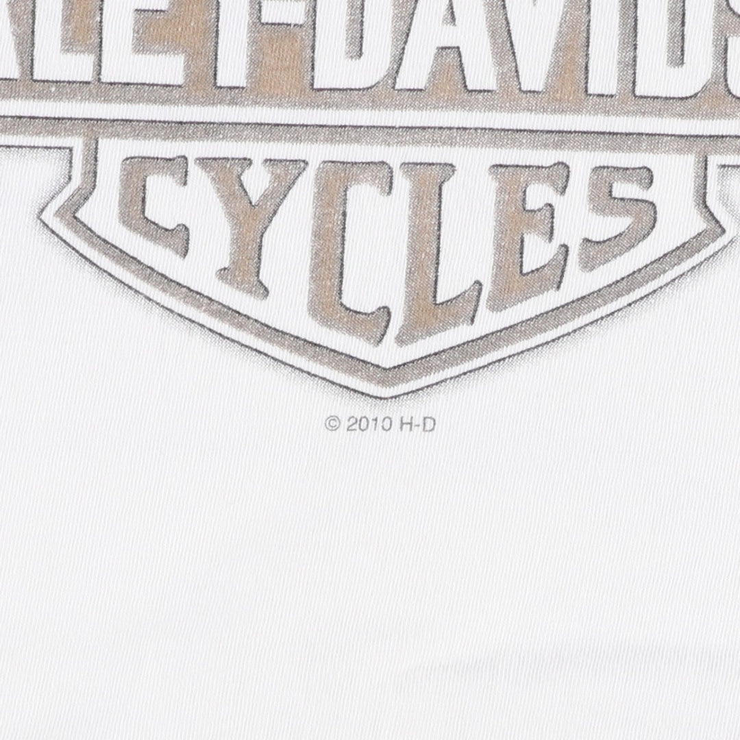 Harley-Davidson Motorcycle Bike T-shirt Made in USA Men's XXL cotton white type Vintage Second Hand