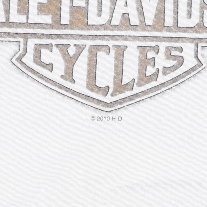 Harley-Davidson Motorcycle Bike T-shirt Made in USA Men's XXL cotton white type Vintage Second Hand