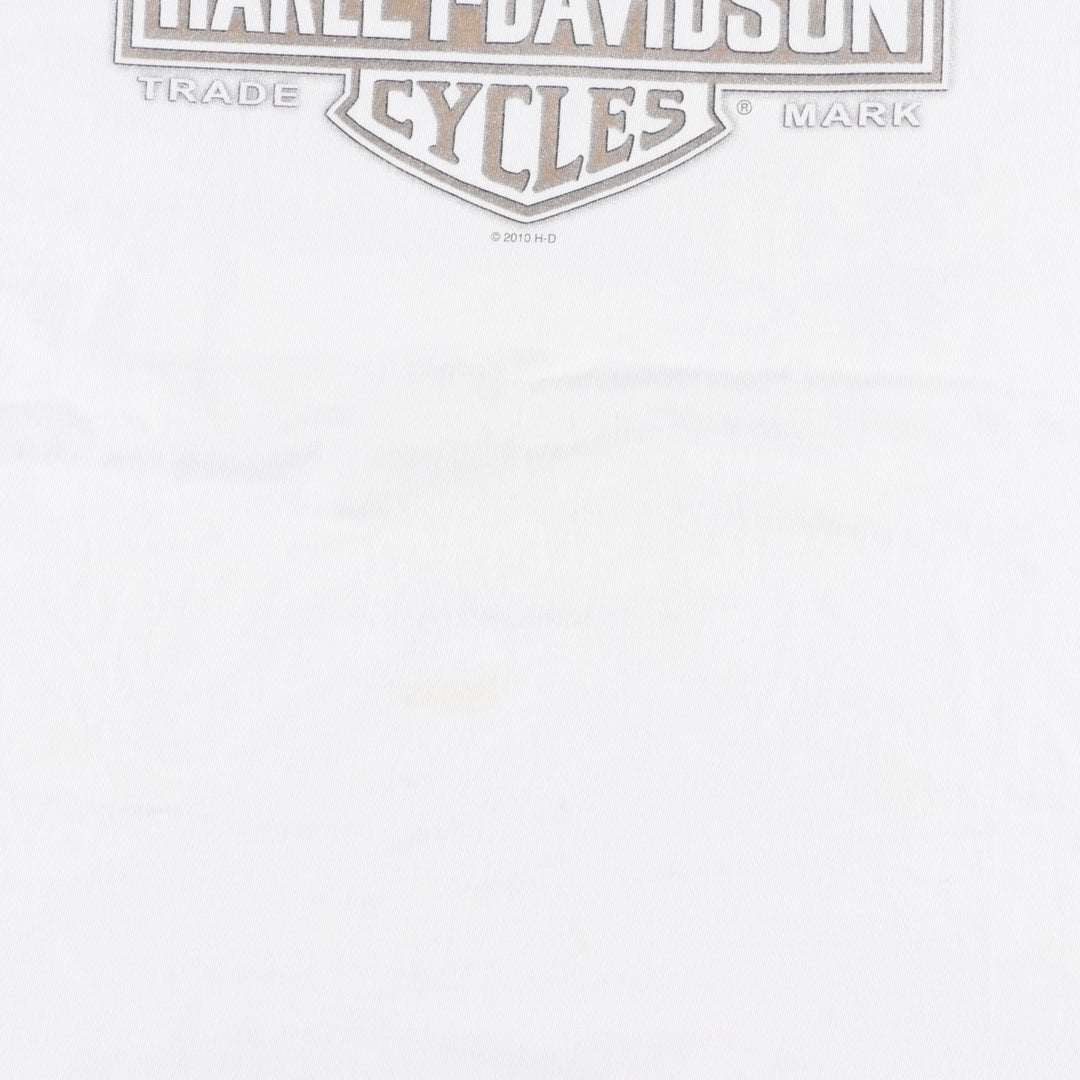 Harley-Davidson Motorcycle Bike T-shirt Made in USA Men's XXL cotton white type Vintage Second Hand