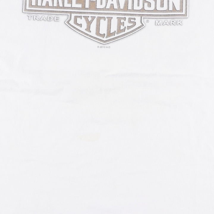 Harley-Davidson Motorcycle Bike T-shirt Made in USA Men's XXL cotton white type Vintage Second Hand