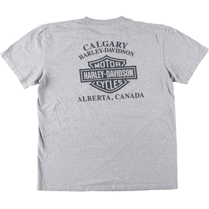 Harley-Davidson Motorcycle Bike T-shirt, Men's XL size unclear gray type Vintage Second Hand