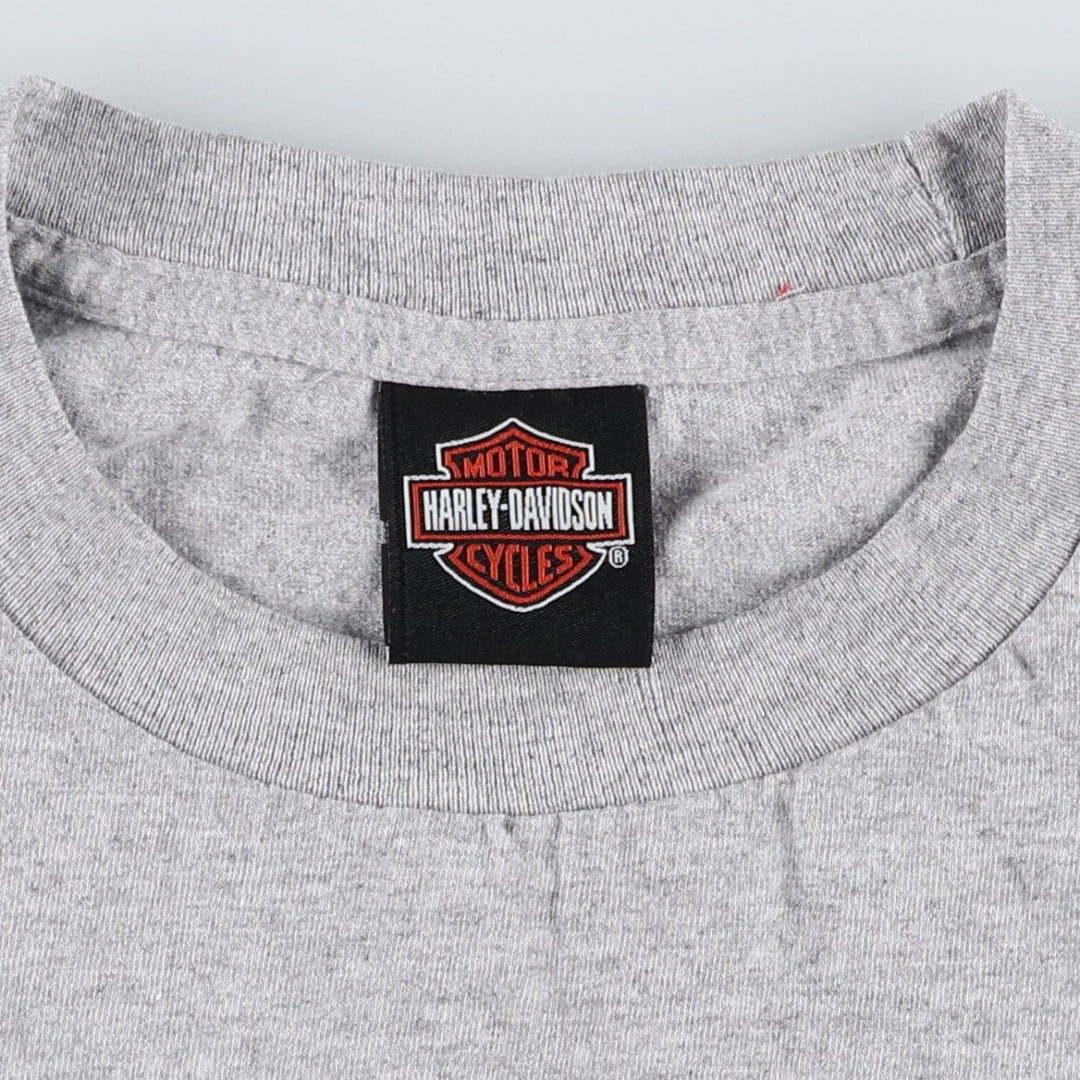 Harley-Davidson Motorcycle Bike T-shirt, Men's XL size unclear gray type Vintage Second Hand