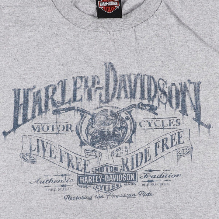 Harley-Davidson Motorcycle Bike T-shirt, Men's XL size unclear gray type Vintage Second Hand