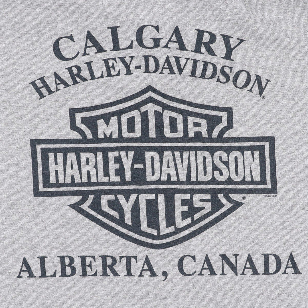 Harley-Davidson Motorcycle Bike T-shirt, Men's XL size unclear gray type Vintage Second Hand