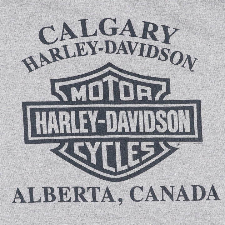 Harley-Davidson Motorcycle Bike T-shirt, Men's XL size unclear gray type Vintage Second Hand