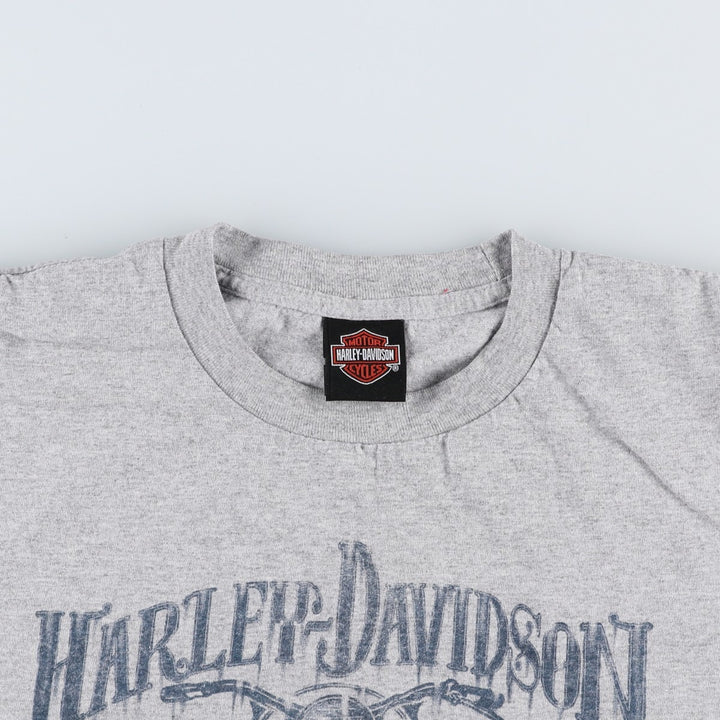 Harley-Davidson Motorcycle Bike T-shirt, Men's XL size unclear gray type Vintage Second Hand