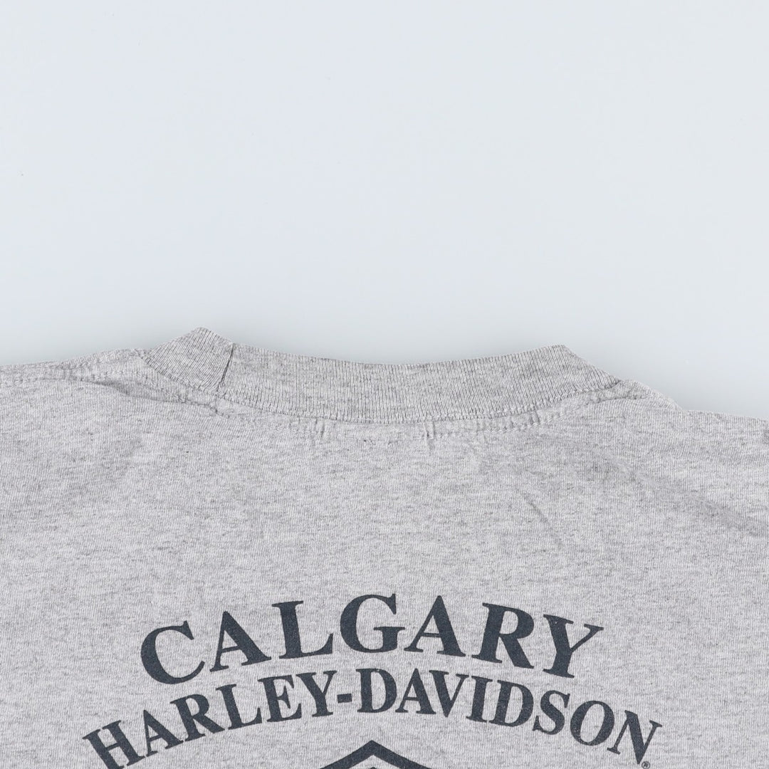 Harley-Davidson Motorcycle Bike T-shirt, Men's XL size unclear gray type Vintage Second Hand