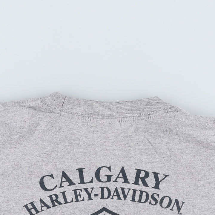 Harley-Davidson Motorcycle Bike T-shirt, Men's XL size unclear gray type Vintage Second Hand