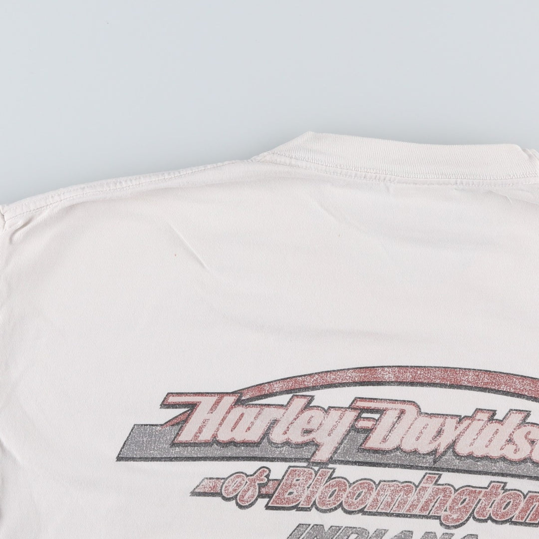 Harley-Davidson Eagle Pattern Motorcycle Bike T-shirt Made in USA Men's XL cotton white type Vintage Second Hand