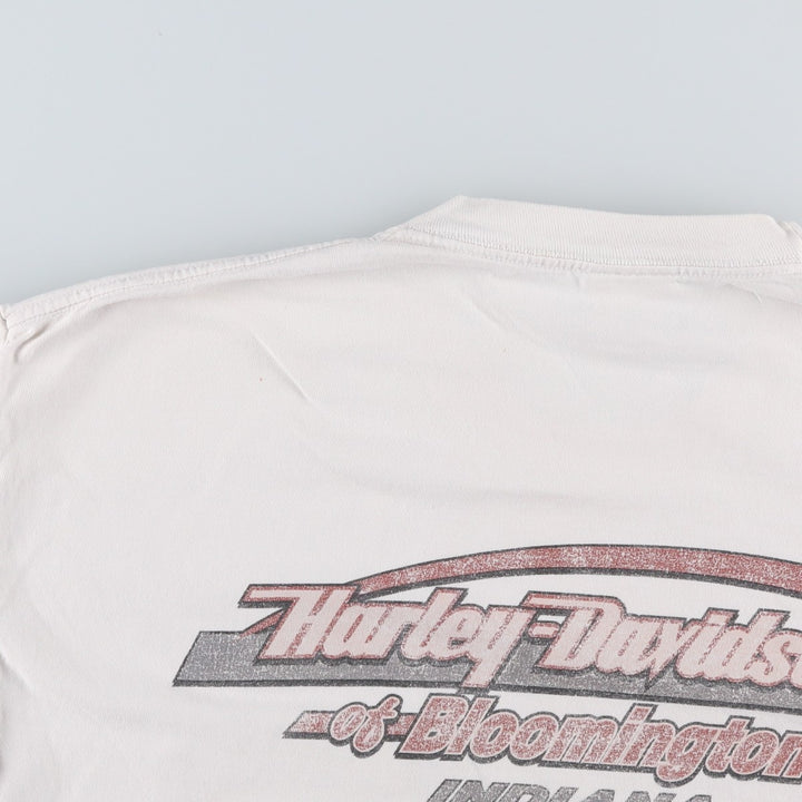 Harley-Davidson Eagle Pattern Motorcycle Bike T-shirt Made in USA Men's XL cotton white type Vintage Second Hand