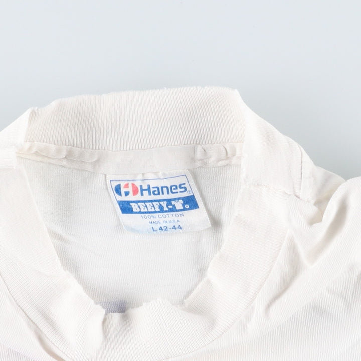 80s-90'S Hanes BMW Advertising T-Shirt, Made in USA, Men's Size L (approx.), Vintage cotton white type Vintage Second Hand