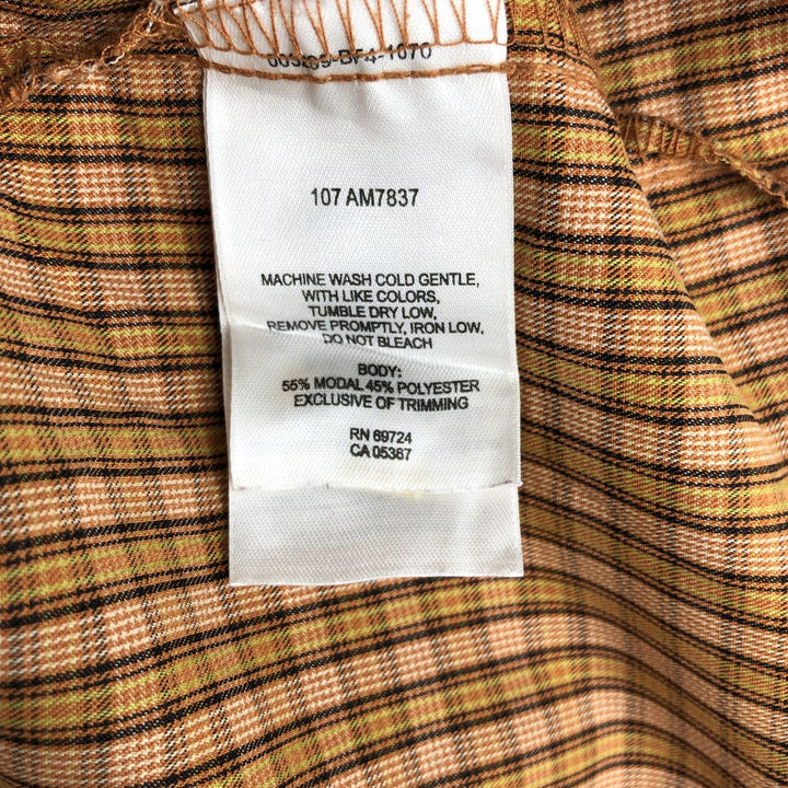 1990'S Columbia Short-Sleeve Check Shirt, Men's Size L (approx.), Vintage Modal orange type Vintage Second Hand