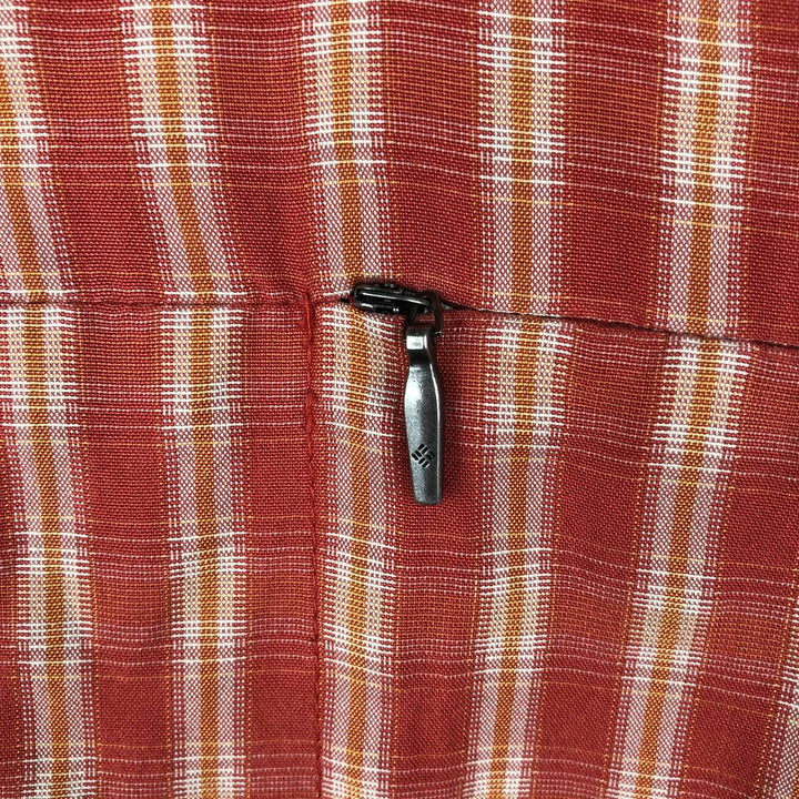 2000'S Columbia Short-Sleeve Check Shirt, Boxy Shirt, Men's Size S (approx.) Modal orange type Vintage Second Hand
