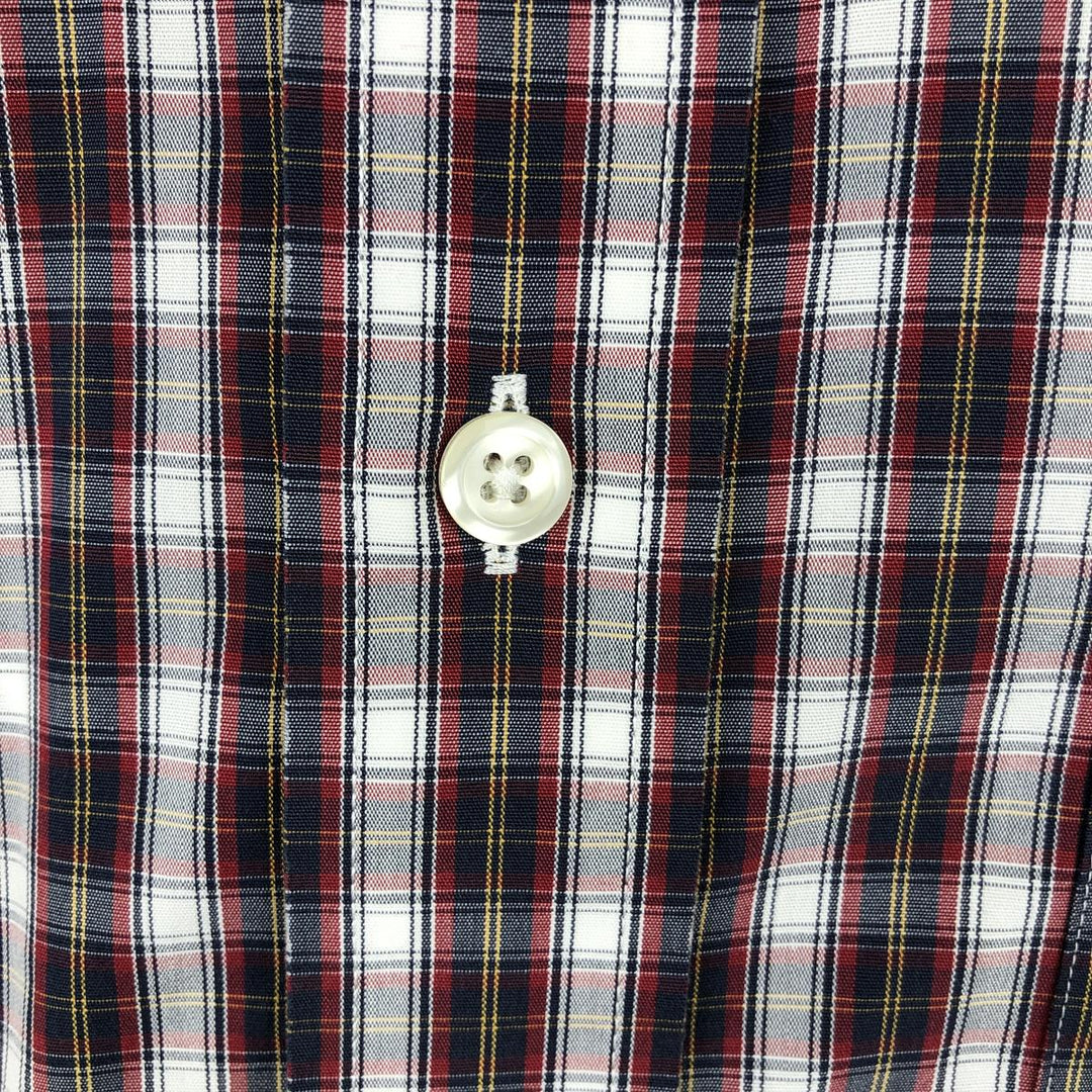 Brooks Brothers 346 short sleeve button-down check shirt, men's size M cotton red type Vintage Second Hand