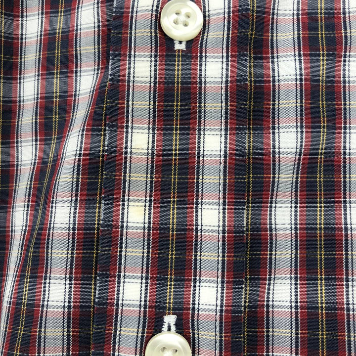 Brooks Brothers 346 short sleeve button-down check shirt, men's size M cotton red type Vintage Second Hand