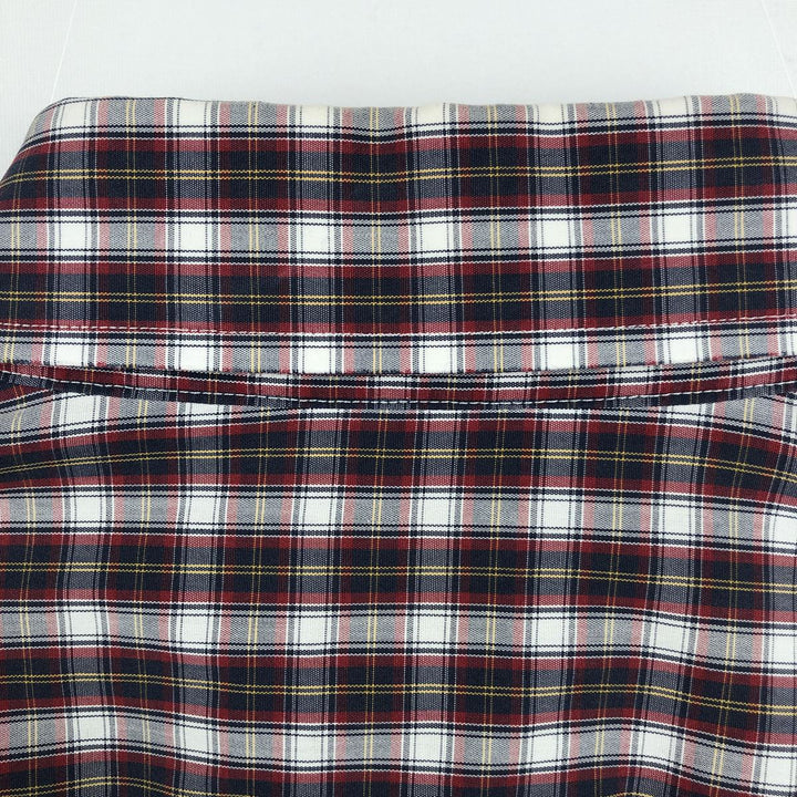 Brooks Brothers 346 short sleeve button-down check shirt, men's size M cotton red type Vintage Second Hand