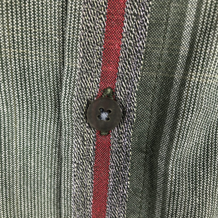 90'S Dockers Multi-Striped Short-Sleeve Cotton Striped Shirt, Men's Size L (Equivalent), Vintage cotton Khaki type Vintage Second Hand