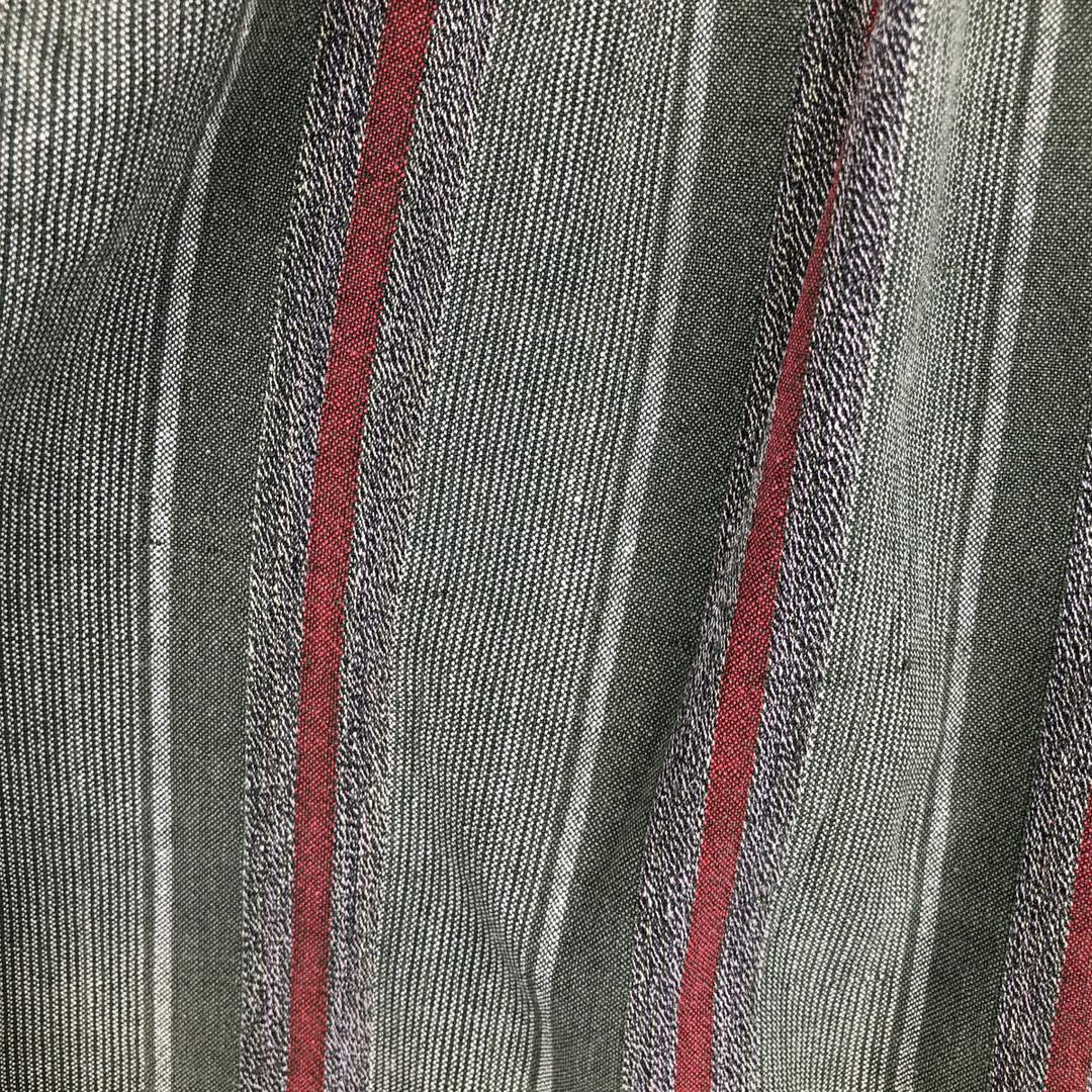 90'S Dockers Multi-Striped Short-Sleeve Cotton Striped Shirt, Men's Size L (Equivalent), Vintage cotton Khaki type Vintage Second Hand