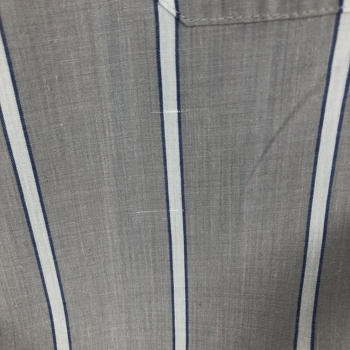 ~90'S Levi's SILVER LABEL Short-Sleeve Button-Down Striped Shirt, Men's Size L (Equivalent), Vintage polyester gray type Vintage Second Hand
