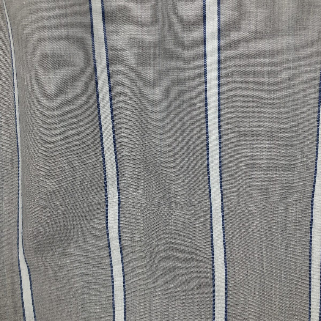 ~90'S Levi's SILVER LABEL Short-Sleeve Button-Down Striped Shirt, Men's Size L (Equivalent), Vintage polyester gray type Vintage Second Hand