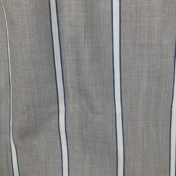 ~90'S Levi's SILVER LABEL Short-Sleeve Button-Down Striped Shirt, Men's Size L (Equivalent), Vintage polyester gray type Vintage Second Hand